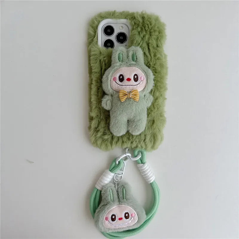 Coque labubu avec une mini pochette AIRPOD