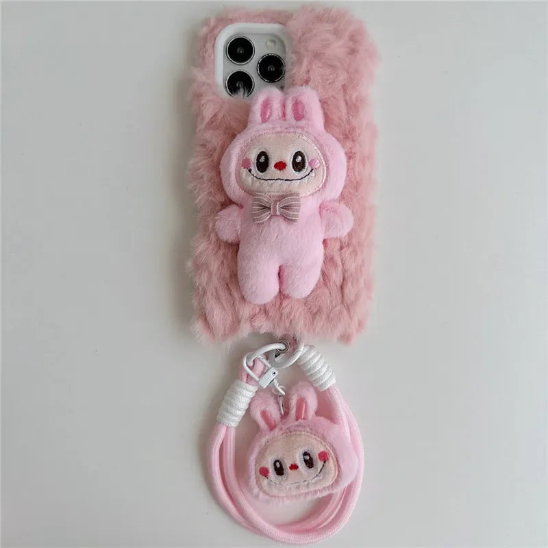 Coque labubu avec une mini pochette AIRPOD